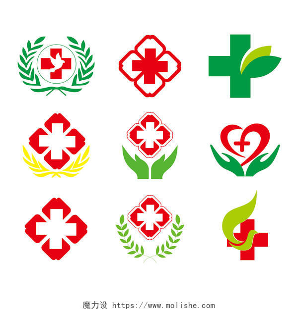 扁平世界红十字日icon图标logo爱心公益
